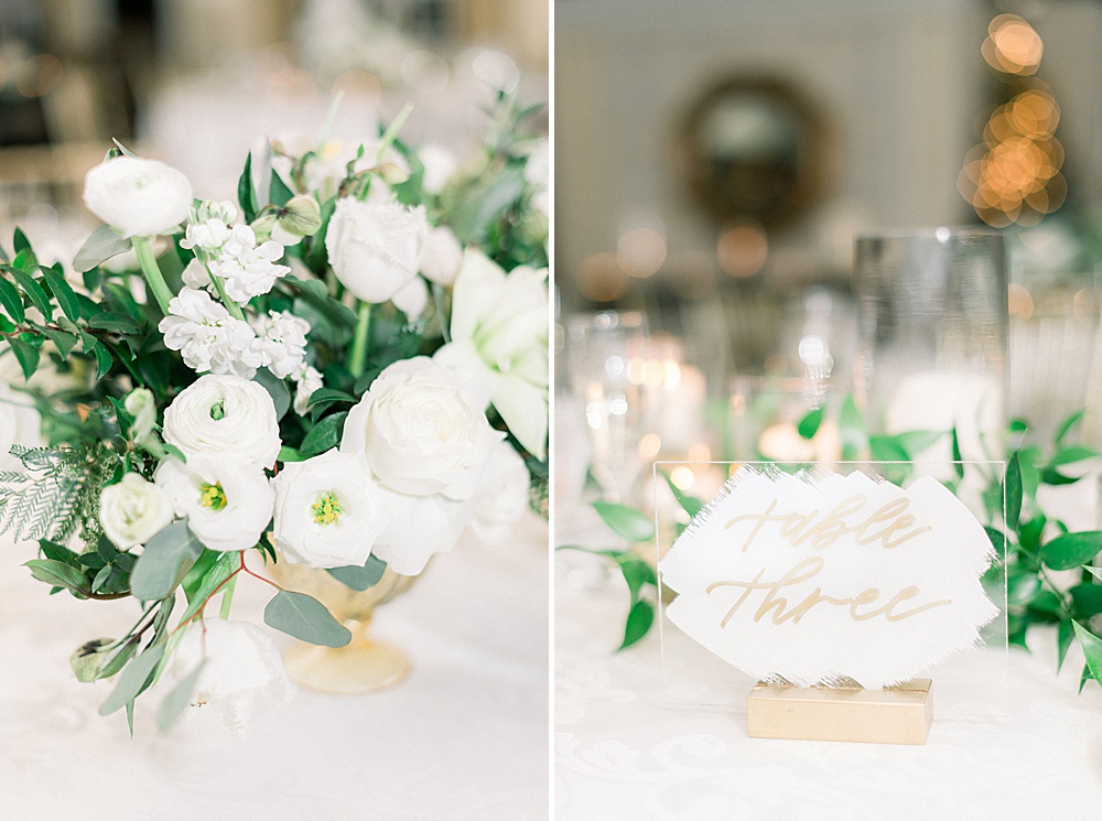 centerpiece and table number