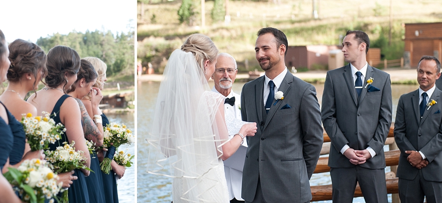 © Nicole D Photography |Evergreen lake in Colorado wedding ceremony